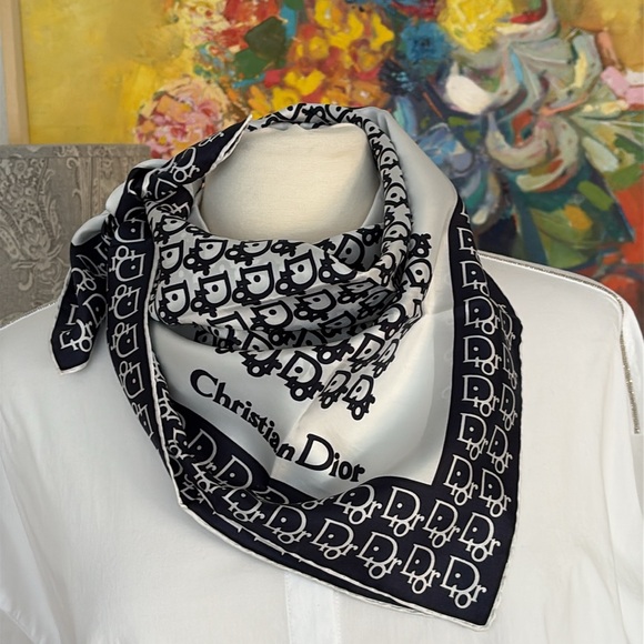 Vintage Christian Dior Silk Scarf - Picture 1 of 4